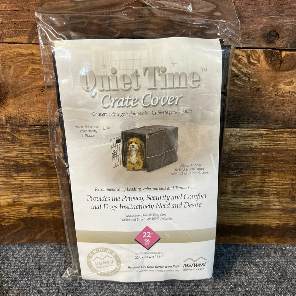 Midwest Quiet Time Dog Crate Cover Black 22L x 13W x 16H Training Pets